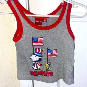 Size Small Women’s Cropped Peanut Charlie Brown Tank Top